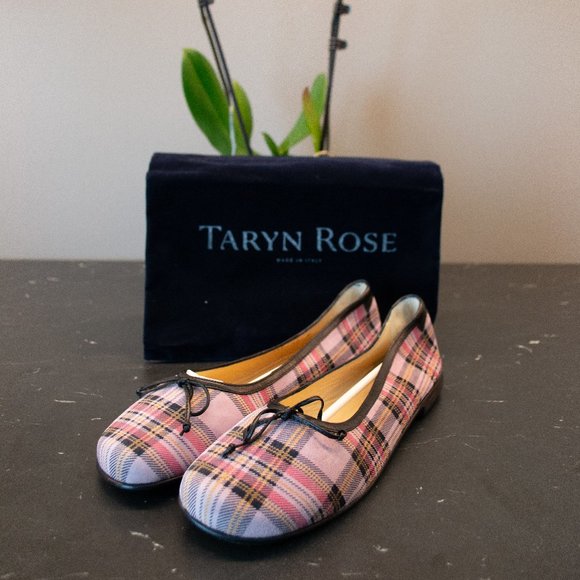 NEW! Taryn Rose Breck Plaid Pink Shoes Size 42. - Picture 1 of 11